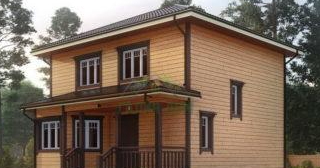 Двухэтажный дом из бруса в дзержинском от Строй-Дзж - строительство от 134147 руб.
